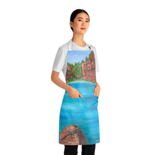 Load image into Gallery viewer, Apron - lightweight, silky finish 100% polyester, two front pockets. Many original artwork designs by Kerry Sandhu Art
