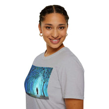 Load image into Gallery viewer, T-Shirt made from very soft materials, no side seams. Feels like bliss to wear! Many designs by Kerry Sandhu Art
