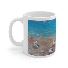 Load image into Gallery viewer, 11oz BPA, lead-free, microwave/dishwasher safe, white ceramic, vivid colours. Many original artworks by Kerry Sandhu Art
