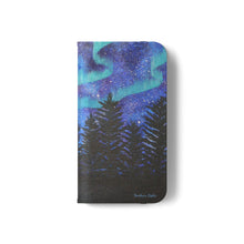 Load image into Gallery viewer, Northern Lights - PHONE CASE WALLET - by Kerry Sandhu Art
