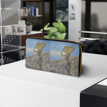 Load image into Gallery viewer, Pockets for cash, c/cards, coins, &amp; more. Stylish faux leather, lots of original artworks by Kerry Sandhu Art to choose from
