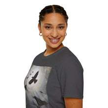 Load image into Gallery viewer, T-Shirt made from very soft materials, no side seams. Feels like bliss to wear! Many designs by Kerry Sandhu Art
