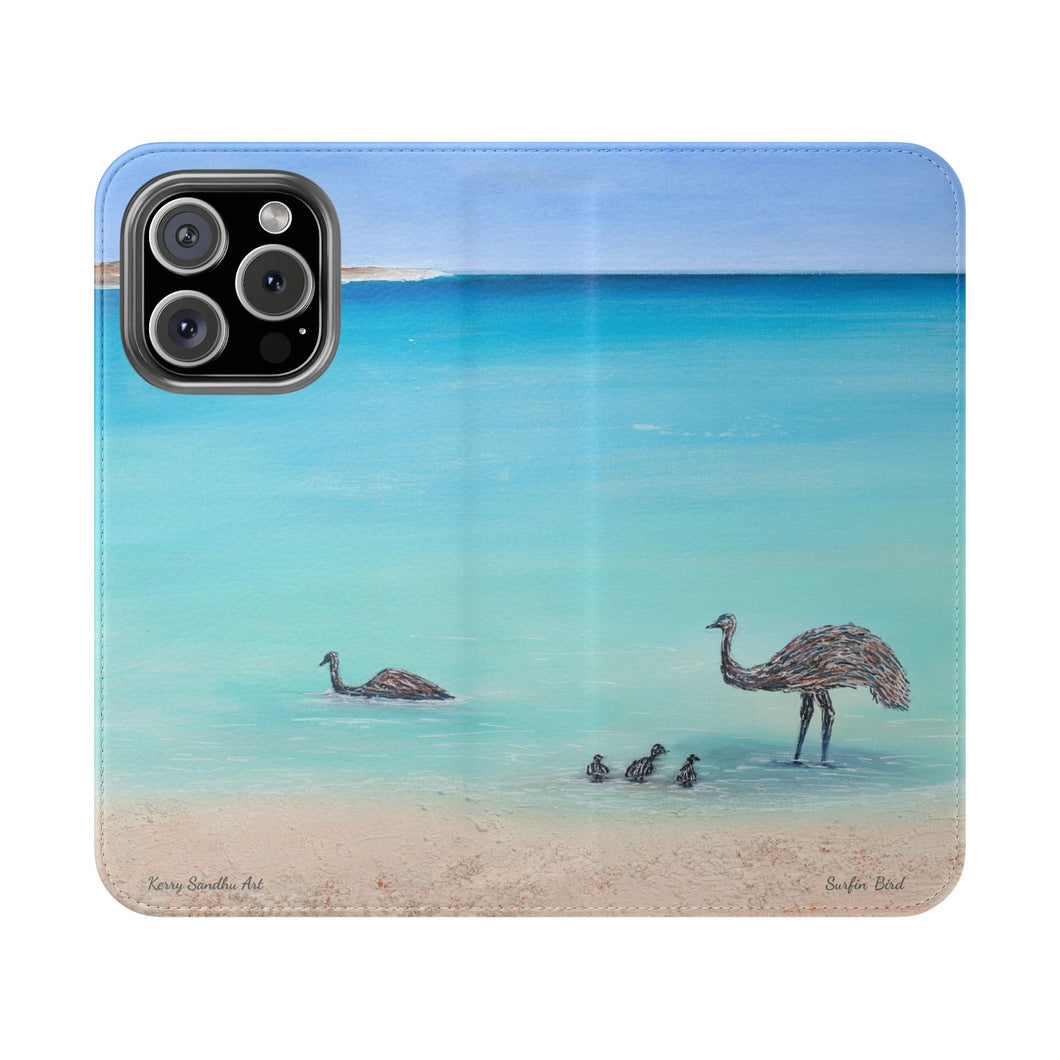 Surfin' Bird - PHONE CASE WALLET for Samsung & iPhones - by Kerry Sandhu Art