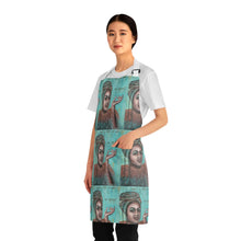 Load image into Gallery viewer, Apron - lightweight, silky finish 100% polyester, two front pockets. Many original artwork designs by Kerry Sandhu Art
