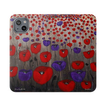 Load image into Gallery viewer, Benedictus (Poppies Only) - PHONE CASE WALLET - by Kerry Sandhu Art
