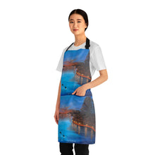 Load image into Gallery viewer, Apron - lightweight, silky finish 100% polyester, two front pockets. Many original artwork designs by Kerry Sandhu Art
