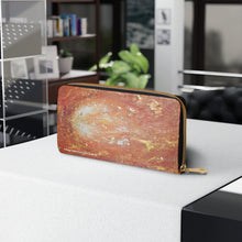 Load image into Gallery viewer, Pockets for cash, c/cards, coins, &amp; more. Stylish faux leather, lots of original artworks by Kerry Sandhu Art to choose from
