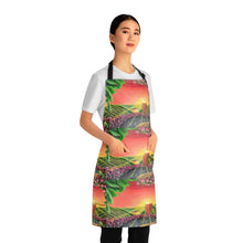 Load image into Gallery viewer, Apron - lightweight, silky finish 100% polyester, two front pockets. Many original artwork designs by Kerry Sandhu Art
