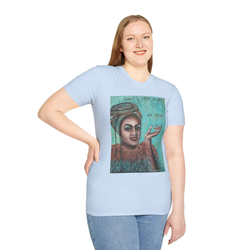 T-Shirt made from very soft materials, no side seams. Feels like bliss to wear! Many designs by Kerry Sandhu Art