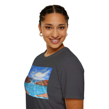 Load image into Gallery viewer, T-Shirt made from very soft materials, no side seams. Feels like bliss to wear! Many designs by Kerry Sandhu Art
