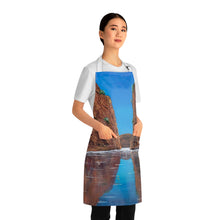 Load image into Gallery viewer, Apron - lightweight, silky finish 100% polyester, two front pockets. Many original artwork designs by Kerry Sandhu Art
