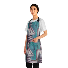 Load image into Gallery viewer, Apron - lightweight, silky finish 100% polyester, two front pockets. Many original artwork designs by Kerry Sandhu Art
