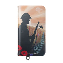 Load image into Gallery viewer, Spirit of the A N Z A Cs - PHONE CASE WALLET - by Kerry Sandhu Art
