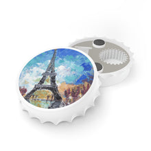 Load image into Gallery viewer, Plastic exterior w/ metallic bottom, magnetic back, 2 different opening mechanisms, matte finish. Art by Kerry Sandhu Art
