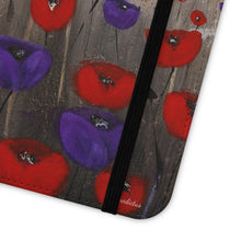 Load image into Gallery viewer, Benedictus (Poppies Only) - PHONE CASE WALLET - by Kerry Sandhu Art
