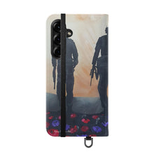 Load image into Gallery viewer, The Dust of Uruzgan (with Poppies) - PHONE CASE WALLET - by Kerry Sandhu Art
