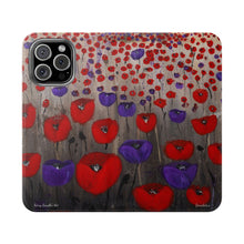 Load image into Gallery viewer, Benedictus (Poppies Only) - PHONE CASE WALLET - by Kerry Sandhu Art
