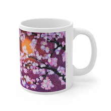 Load image into Gallery viewer, 11oz BPA, lead-free, microwave/dishwasher safe, white ceramic, vivid colours. Many original artworks by Kerry Sandhu Art
