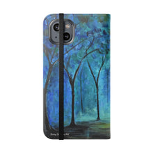 Load image into Gallery viewer, Forest of Light - PHONE CASE WALLET - by Kerry Sandhu Art
