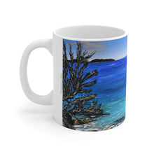 Load image into Gallery viewer, 11oz BPA, lead-free, microwave/dishwasher safe, white ceramic, vivid colours. Many original artworks by Kerry Sandhu Art
