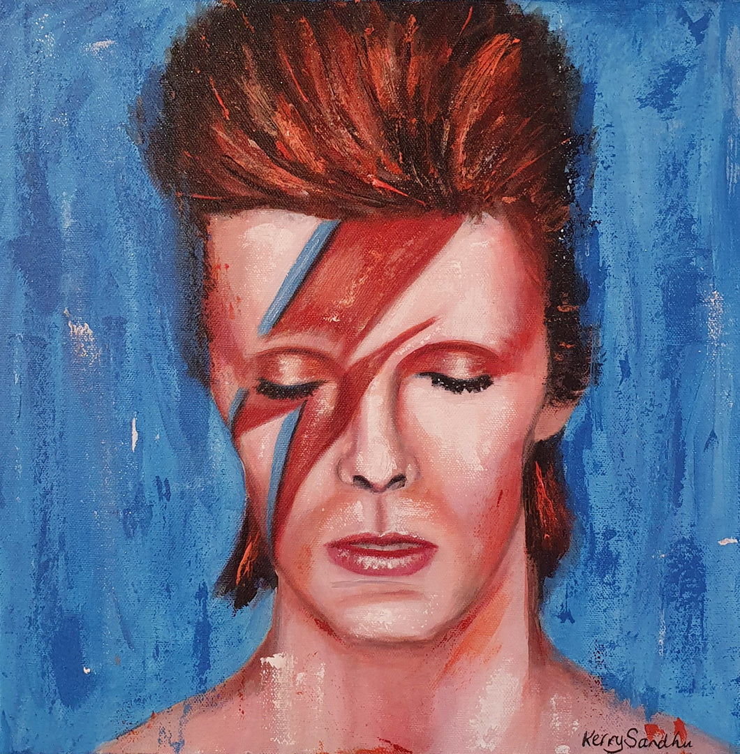 'Starman' : A Tribute to David Bowie - ORIGINAL ARTWORK - by Kerry Sandhu Art