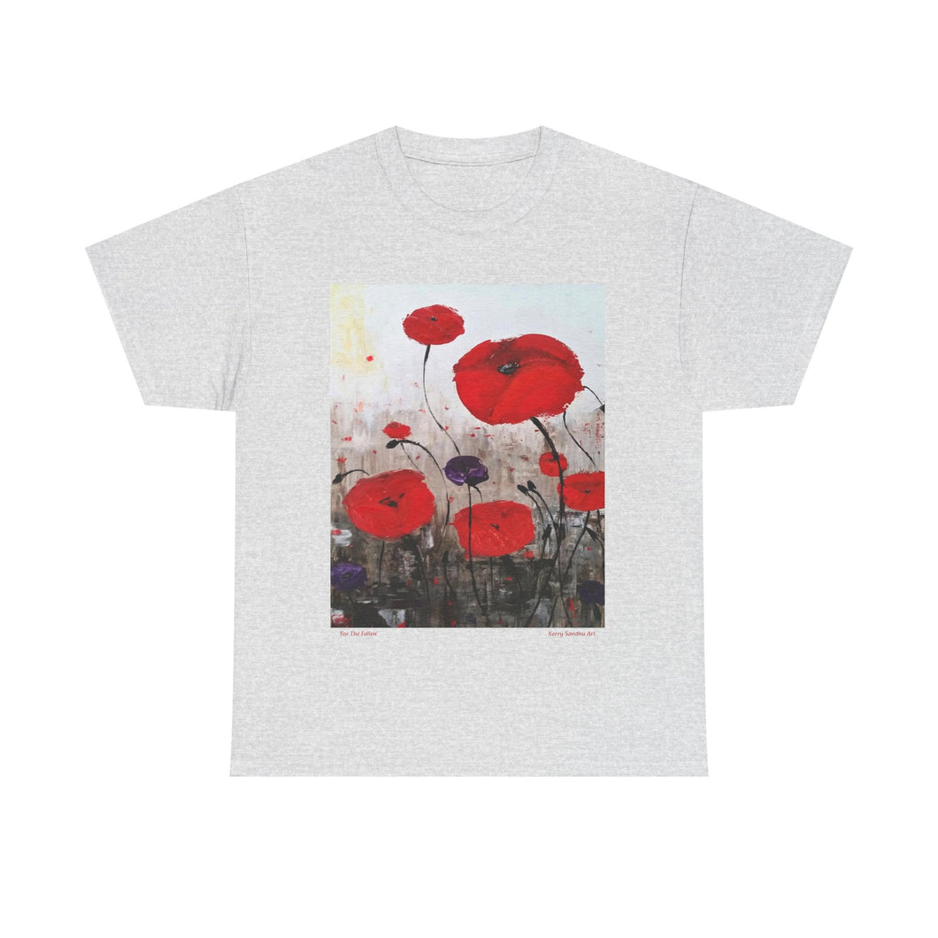 For The Fallen - Unisex HEAVY COTTON TEE - by Kerry Sandhu Art