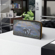 Load image into Gallery viewer, Pockets for cash, c/cards, coins, &amp; more. Stylish faux leather, lots of original artworks by Kerry Sandhu Art to choose from
