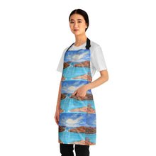 Load image into Gallery viewer, Apron - lightweight, silky finish 100% polyester, two front pockets. Many original artwork designs by Kerry Sandhu Art

