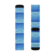 Load image into Gallery viewer, Step out in style with these funky socks! 3 sizes. Ribbed tube, cushioned bottoms, sublimated print by Kerry Sandhu Art
