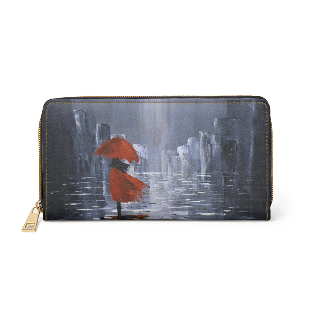 The Lady in Red - ZIPPER WALLET - Designed from original artwork