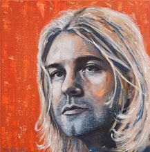 Load image into Gallery viewer, Smells Like Teen Spirit : A Tribute to Kurt Cobain. Male musician who has impacted my life by Kerry Sandhu Art
