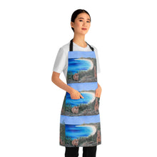 Load image into Gallery viewer, Apron - lightweight, silky finish 100% polyester, two front pockets. Many original artwork designs by Kerry Sandhu Art
