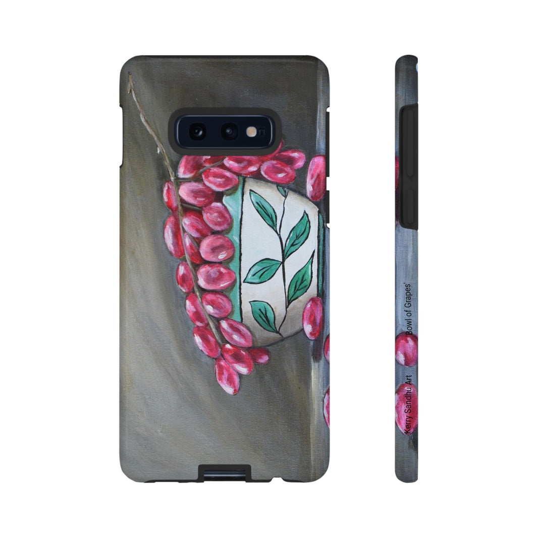 Bowl of Grapes - TOUGH PHONE CASES for Samsung & iPhones - by Kerry Sandhu Art