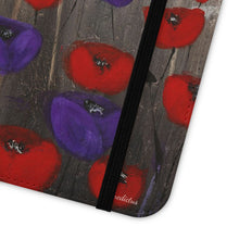 Load image into Gallery viewer, Benedictus (Poppies Only) - PHONE CASE WALLET - by Kerry Sandhu Art
