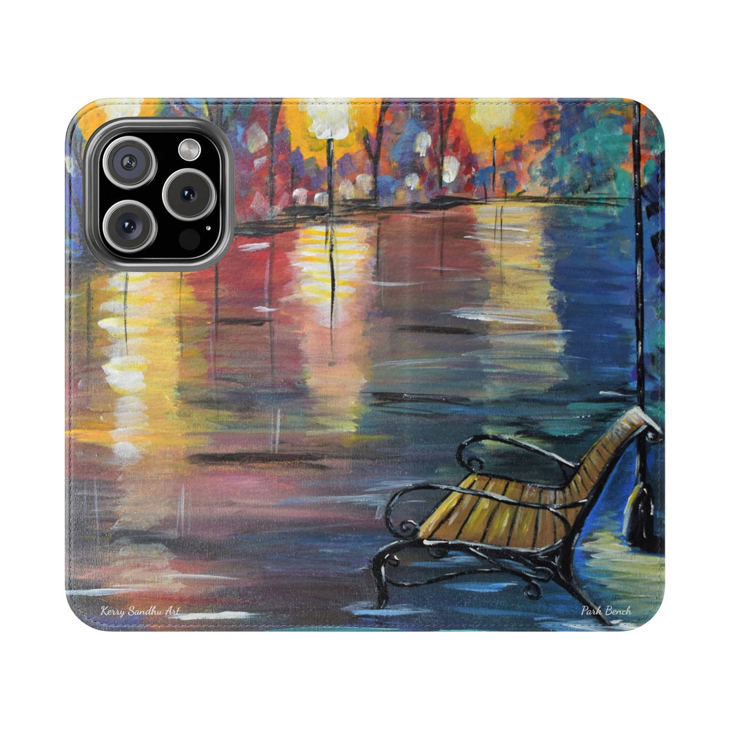 Park Bench - PHONE CASE WALLET for Samsung & iPhones - by Kerry Sandhu Art