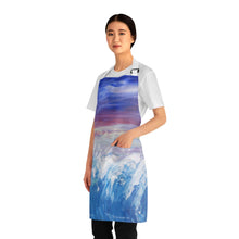 Load image into Gallery viewer, Apron - lightweight, silky finish 100% polyester, two front pockets. Many original artwork designs by Kerry Sandhu Art
