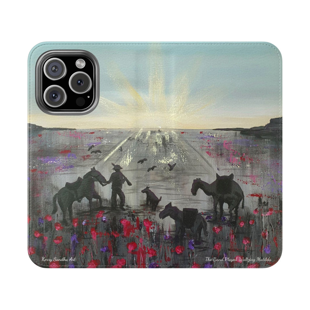 The Band Played Waltzing Matilda -PHONE CASE WALLET- by Kerry Sandhu Art