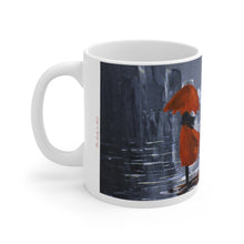 Load image into Gallery viewer, 11oz BPA, lead-free, microwave/dishwasher safe, white ceramic, vivid colours. Many original artworks by Kerry Sandhu Art
