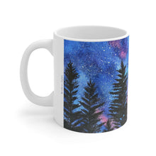 Load image into Gallery viewer, 11oz BPA, lead-free, microwave/dishwasher safe, white ceramic, vivid colours. Many original artworks by Kerry Sandhu Art
