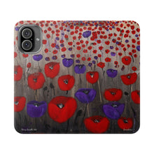 Load image into Gallery viewer, Benedictus (Poppies Only) - PHONE CASE WALLET - by Kerry Sandhu Art
