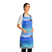 Load image into Gallery viewer, Apron - lightweight, silky finish 100% polyester, two front pockets. Many original artwork designs by Kerry Sandhu Art
