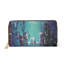 Load image into Gallery viewer, Pockets for cash, c/cards, coins, &amp; more. Stylish faux leather, lots of original artworks by Kerry Sandhu Art to choose from
