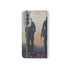 Load image into Gallery viewer, The Dust of Uruzgan (with Poppies) - PHONE CASE WALLET for Samsung &amp; iPhones - Designed from original Anzac Day artwork

