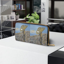Load image into Gallery viewer, Pockets for cash, c/cards, coins, &amp; more. Stylish faux leather, lots of original artworks by Kerry Sandhu Art to choose from
