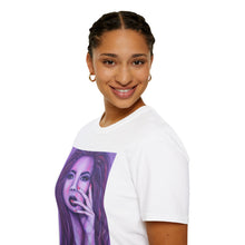Load image into Gallery viewer, T-Shirt made from very soft materials, no side seams. Feels like bliss to wear! Many designs by Kerry Sandhu Art
