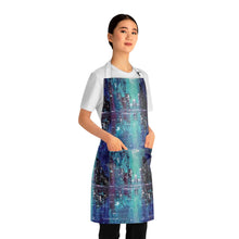 Load image into Gallery viewer, Apron - lightweight, silky finish 100% polyester, two front pockets. Many original artwork designs by Kerry Sandhu Art
