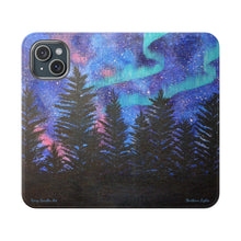 Load image into Gallery viewer, Northern Lights - PHONE CASE WALLET - by Kerry Sandhu Art
