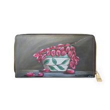 Load image into Gallery viewer, Pockets for cash, c/cards, coins, &amp; more. Stylish faux leather, lots of original artworks by Kerry Sandhu Art to choose from
