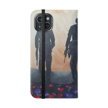 Load image into Gallery viewer, The Dust of Uruzgan (with Poppies) - PHONE CASE WALLET - by Kerry Sandhu Art

