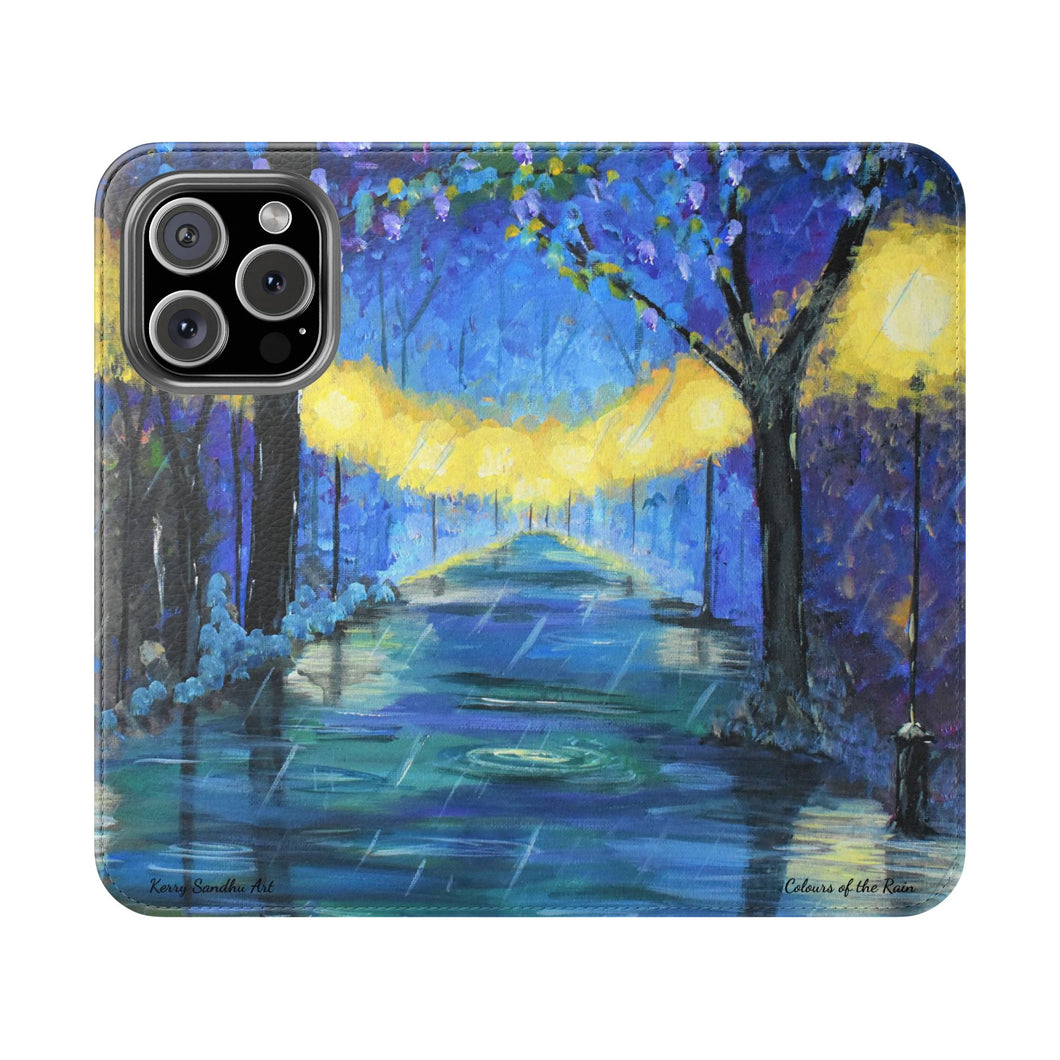 Colours of the Rain - PHONE CASE WALLET - by Kerry Sandhu Art